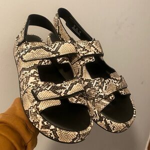 Amazon Essentials faux snake sandals